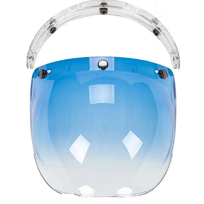 Retro Bubble Shield Visor – Three-Buckle Design