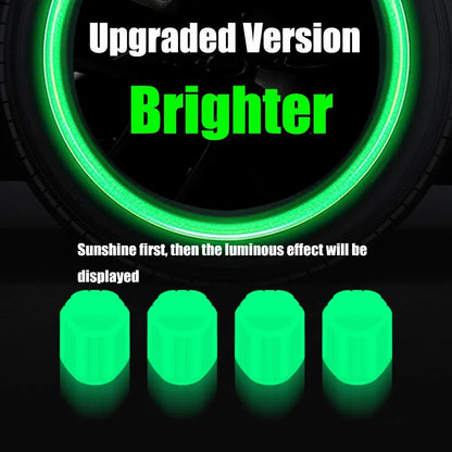 4PCS Luminous Valve Stem Caps