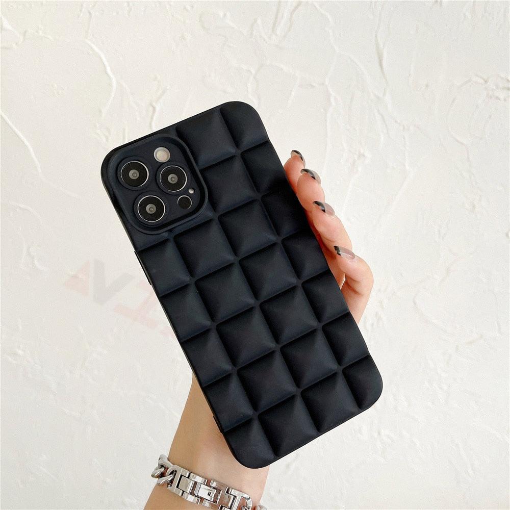 Unique Phone Case For iPhone 14 Pro 13 12 11 Pro Fashion 3D Soft Silicon Shockproof For iPhone 14 Case Bubble Case Cute Full Body Shape Soft Silicone Slim Cushioned Beautiful Elegant Case For Women