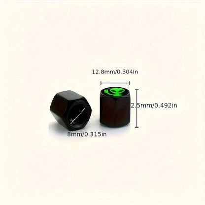 4PCS Aluminium Valve Stem Caps