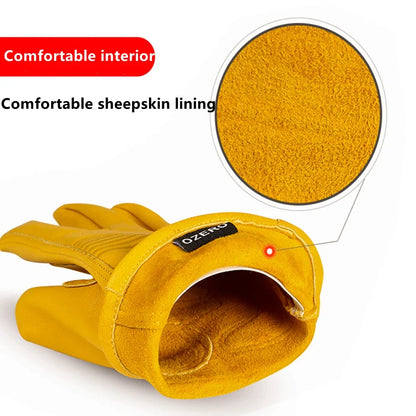 Shockproof & Waterproof & Windproof Leather (Sheep) Gloves