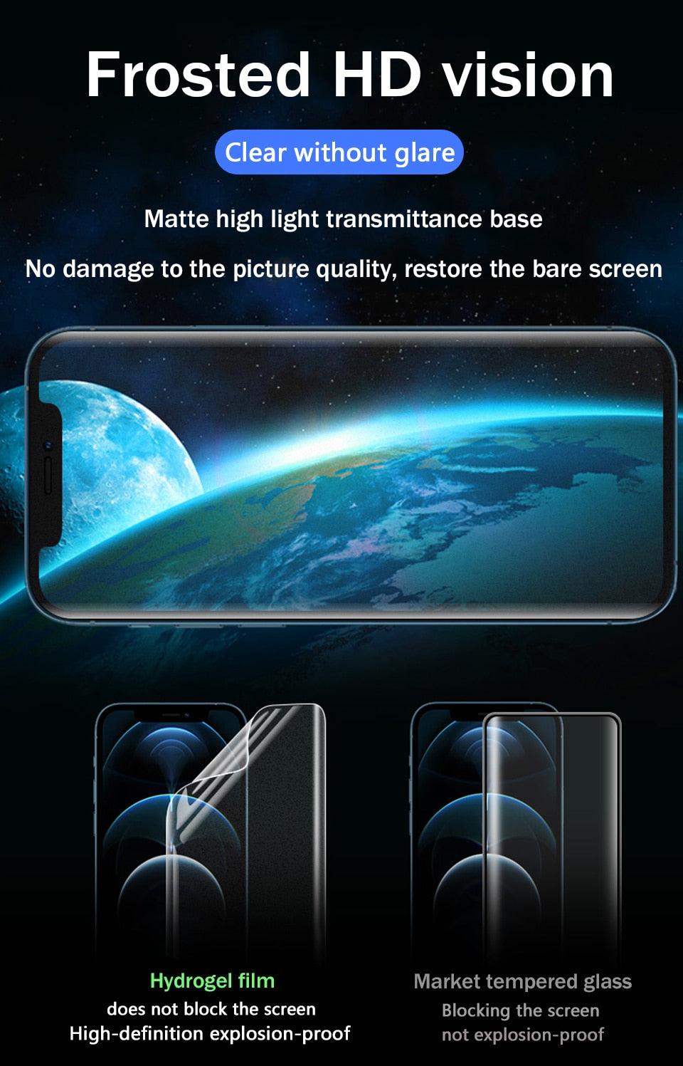 4pcs Matte Film For Iphone 11 12 13 Pro Max Mini Frosted Screen Protectors For Iphone X Xr Xs Max 6 6s 7 8 Plus Se Anti Glare Matte Finish Anti-fingerprint Film