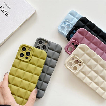 Unique Phone Case For iPhone 14 Pro 13 12 11 Pro Fashion 3D Soft Silicon Shockproof For iPhone 14 Case Bubble Case Cute Full Body Shape Soft Silicone Slim Cushioned Beautiful Elegant Case For Women