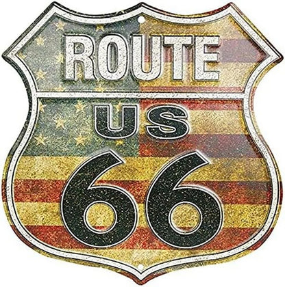 Route 66 American Dreams Shield Metal Tin Signs Posters