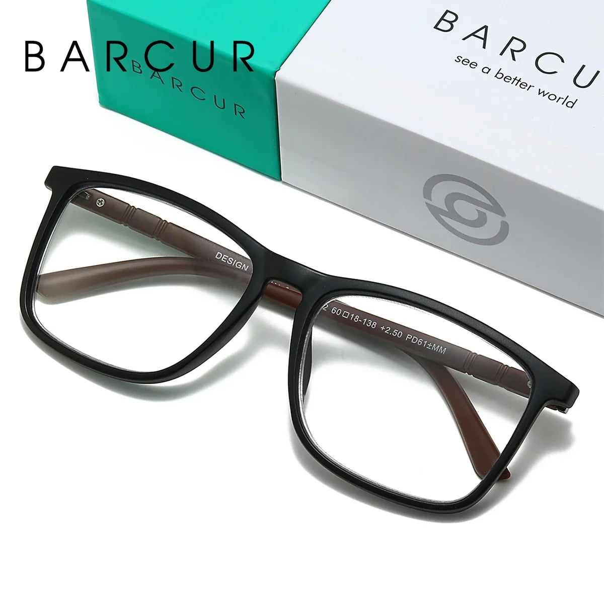 BARCUR Original Design Unisex Lightweight Reading Glasses – Classic and Comfortable Eye Protection for Men and Women Rectangle Frame