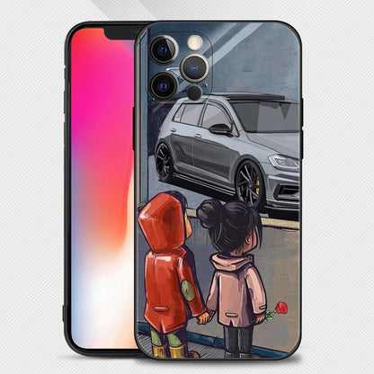 Boy Girl See Cool Sports Car Drift Case For iPhone 14 13 12 11 Pro Max Cover X XR XS Max 12Mini 13Mini 6 6S 7 8 Plus 5 5S Slim Back Cover Designer Matte Finish Hard Ultra Protective & Anti Shock