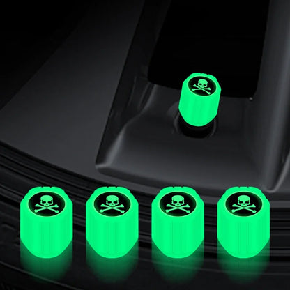 4PCS Luminous Valve Stem Caps