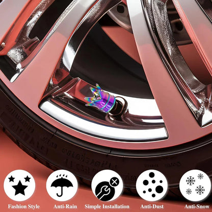4PCS Crown Valve Stem Caps