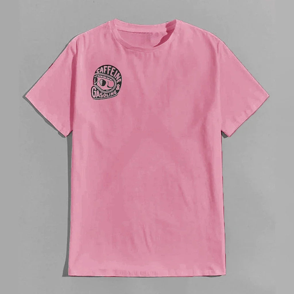 Caffeine & Gasoline Graphic Cotton T-shirt Unisex