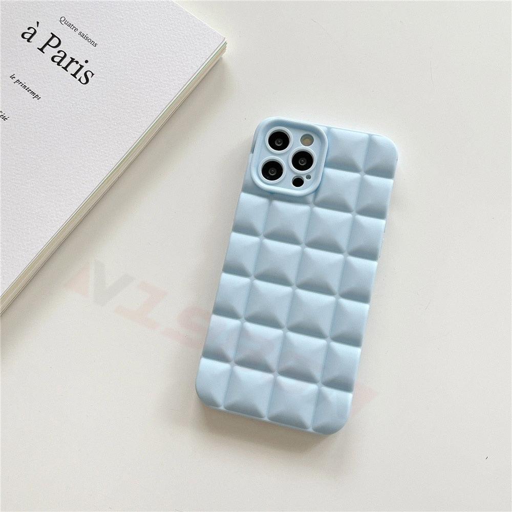 Unique Phone Case For iPhone 14 Pro 13 12 11 Pro Fashion 3D Soft Silicon Shockproof For iPhone 14 Case Bubble Case Cute Full Body Shape Soft Silicone Slim Cushioned Beautiful Elegant Case For Women