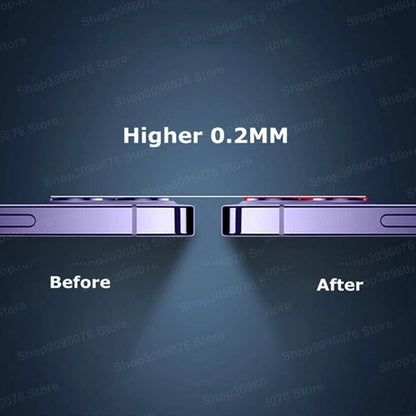5PCS Lens Glass For iPhone 14 Pro Max Camera Lens Screen Protector on for iPhone 14 Plus 13 12 11 Pro Max 14pro max Glass Film Separate Metal Ring Tempered Glass Camera Case