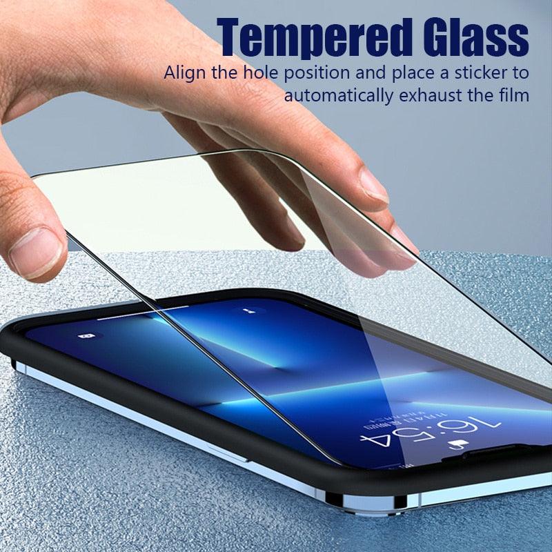 4PCS Screen Protector for iPhone 14 13 12 11 Pro Max Mini Tempered Glass for iPhone 7 8 6 6S Plus X XR Xs Max SE 2020 Glass One-piece Front Scratchproof Tempered Glass
