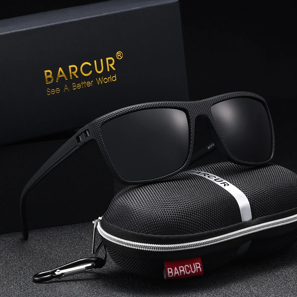 BARCUR Classic Fashionable Men’s Polarized Sports Sunglasses – Durable Lightweight Rectangular Frame UV400 TAC Lenses Comfortable Fit Outdoor Eyewear for Hot Summer Days All Ages and Activities