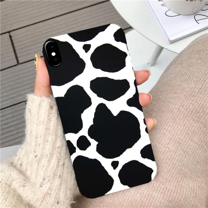 Slim Fit  Lightweight Black White  Print Silicone Case For iPhone 11 Pro 7 8 Plus X XR XS Max iphone 11 Cell Phone Case Cover White Black Pattern Print Silicone Unisex Case