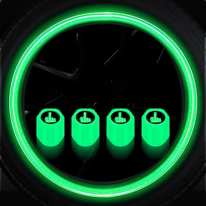 4PCS Luminous Valve Stem Caps