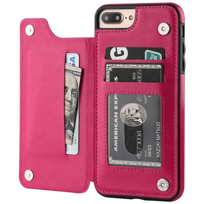 Leather Retro Card Holder Flip Cover for iPhone 11 12 13 14 Pro Max Mini Wallet Case iPhone 11 PU Leather Flip Cover Wallet Case For iPhone