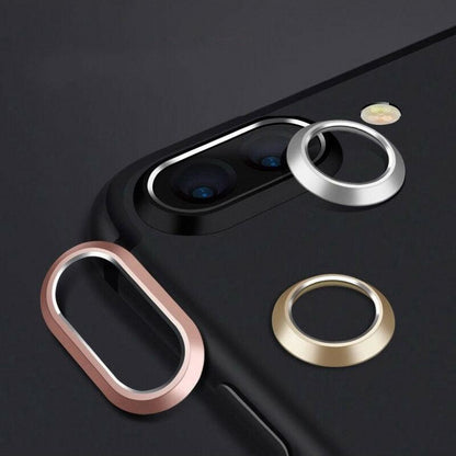 2 In 1 Metal Camera Lens Protector For Iphone 7 8 Plus X Lens Protective Circle Ring Cover With Tempered Glass For Iphone X Scratch Resistant Hd Tempered Glass Camera Screen Protector