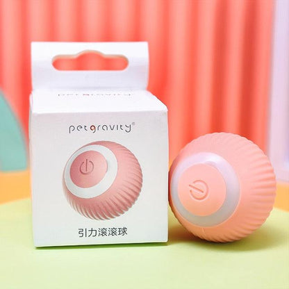 Smart Cat Rolling Ball Toys Rechargeable Cat Toys Ball Motion Ball Self-moving Kitten Toys for Indoor Interactive Playing Smart Interactive Cat Ball USB Rechargeable Automatic Bouncing Ball for Indoor Kittens