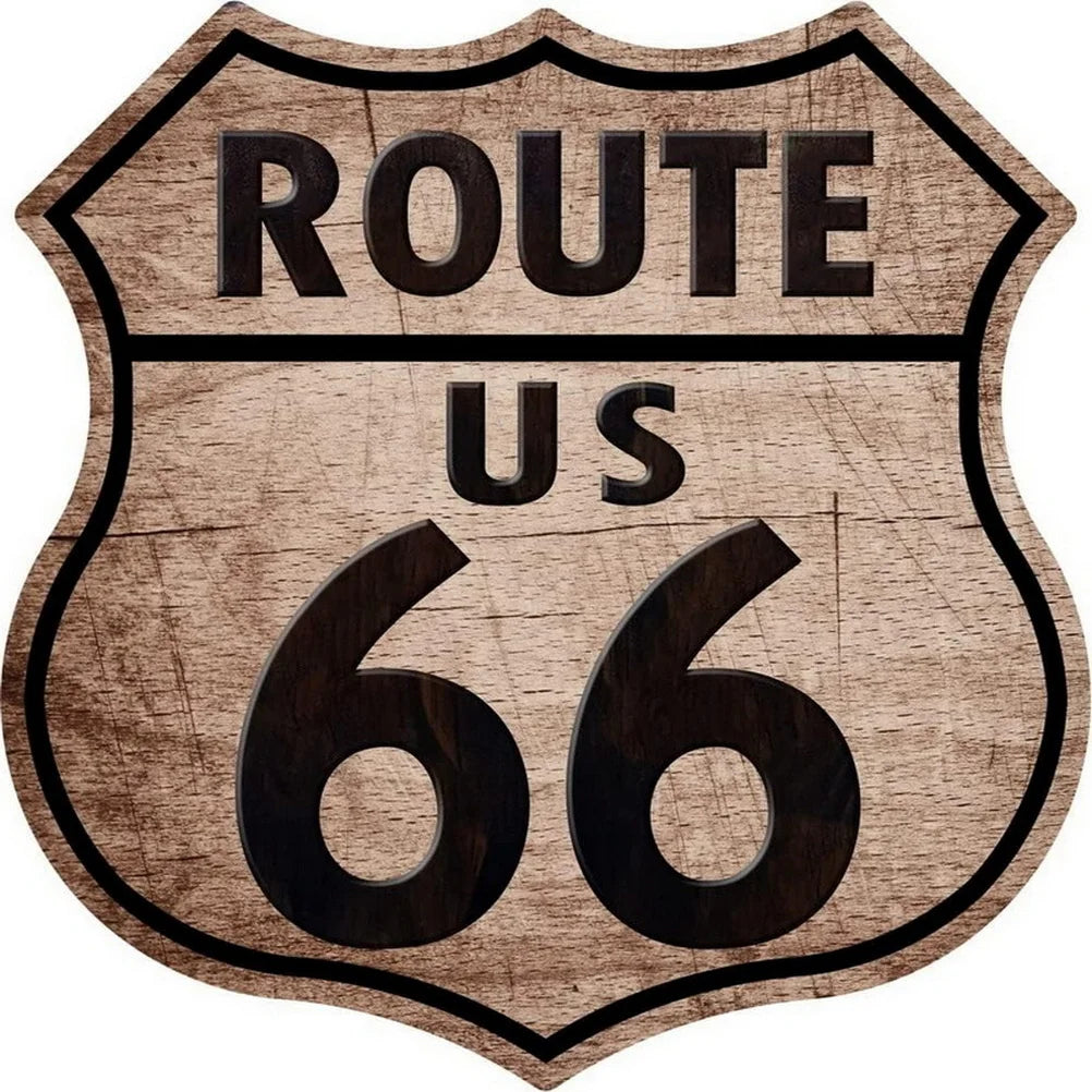 Route 66 American Dreams Shield Metal Tin Signs Posters