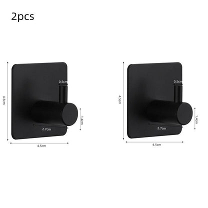 Adhesive Wall Hooks Mounted Door Key Cloth Coat Bathroom Robe Hanger Kitchen Hardware Rack Shelf Bag Hook Organizer For Hanging  Bathroom Toilet Sticky Hook