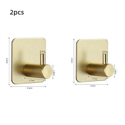 Adhesive Wall Hooks Mounted Door Key Cloth Coat Bathroom Robe Hanger Kitchen Hardware Rack Shelf Bag Hook Organizer For Hanging  Bathroom Toilet Sticky Hook