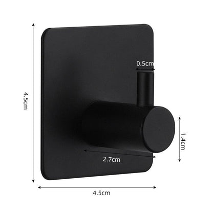 Adhesive Wall Hooks Mounted Door Key Cloth Coat Bathroom Robe Hanger Kitchen Hardware Rack Shelf Bag Hook Organizer For Hanging  Bathroom Toilet Sticky Hook