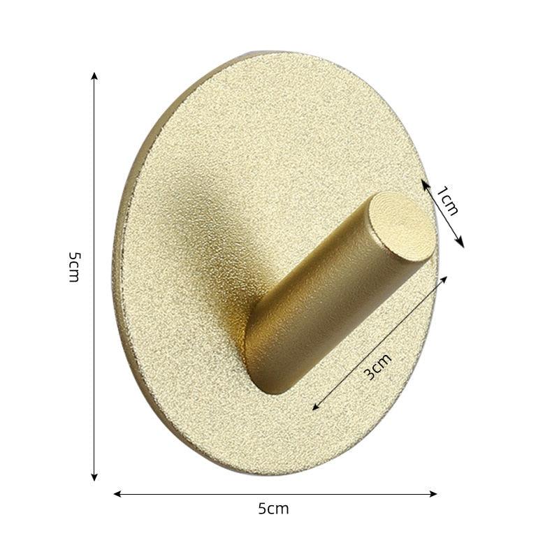 Adhesive Wall Hooks Mounted Door Key Cloth Coat Bathroom Robe Hanger Kitchen Hardware Rack Shelf Bag Hook Organizer For Hanging  Bathroom Toilet Sticky Hook