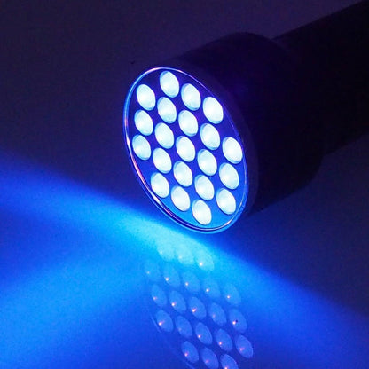 Adjustable Rechargeable UV Flashlight Black Light 21LED 12LED Handheld Portable Torch Light Ultraviolet Flashlight Detector Flashlight Torch For Bed Bug Dog Urine Pet Stains Matching With Pet Odor Eliminator