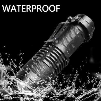 Adjustable Rechargeable Water Resistant Super Bright Mini Handheld Flashlights LED Zoomable Flashlight For Camping Fishing  Bicycle Light Kids Indoor Outdoor Hiking
