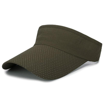 Adjustable Summer Breathable Hats Men Women Sun Protection Sports Golf Tennis Visor Hat Adjustable Visor UV Protection Top Empty Solid Sports Outdoor Running Sunscreen Strong Cap