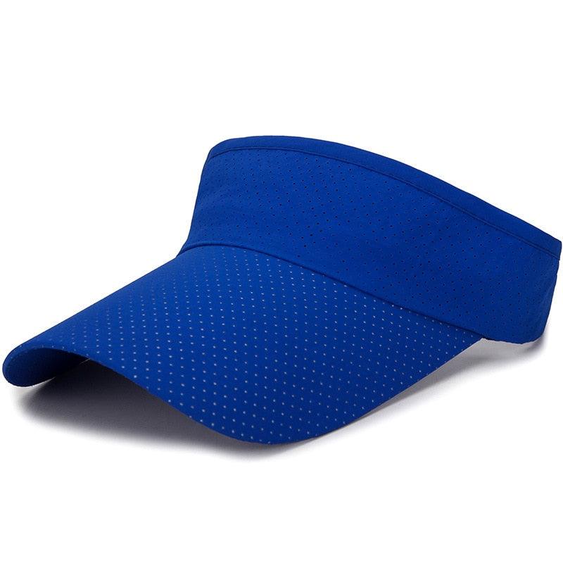 Adjustable Summer Breathable Hats Men Women Sun Protection Sports Golf Tennis Visor Hat Adjustable Visor UV Protection Top Empty Solid Sports Outdoor Running Sunscreen Strong Cap