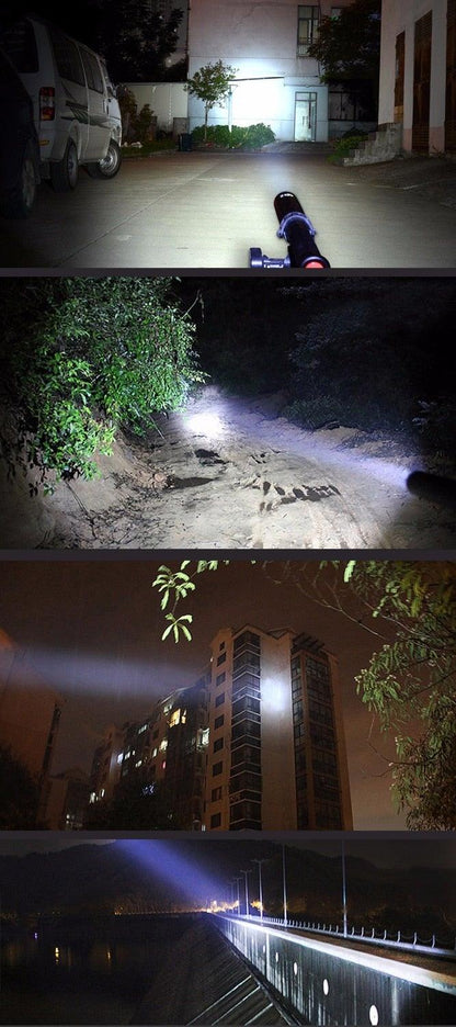 Adjustable Waterproof Super Bright Tactical Flashlights Handheld High Lumen Portable Torchlight  Baton Baseball Bat  LED Flashlight Aluminium Alloy Torch For Emergency And Self Defense