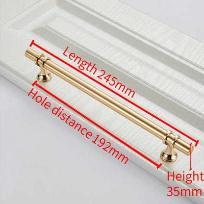 Aluminum Alloy Black Gold Door Handle Wardrobe Kitchen Cabinet Drawer Solid Handle Furniture Handle European Modern Hardware Modern Furniture Cupboard Door Drawer Handles