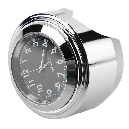 Aluminum Waterproof 22/25mm Motorcycle Handlebar Mount Dial Clock Motorcycle Handlebar Mount Clock Waterproof Handlebar Dial Clock Watch Quartz Clock Watch for Harley Motorcycle Accessories