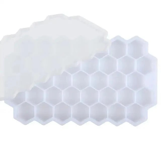 Amazing Honeycomb Ice Cube Trays Reusable Silicone Ice cube Mold Free Ice maker with Removable Lids