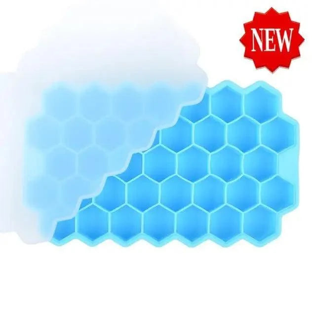 Amazing Honeycomb Ice Cube Trays Reusable Silicone Ice cube Mold Free Ice maker with Removable Lids