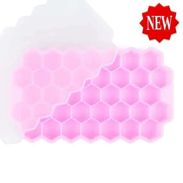 Amazing Honeycomb Ice Cube Trays Reusable Silicone Ice cube Mold Free Ice maker with Removable Lids