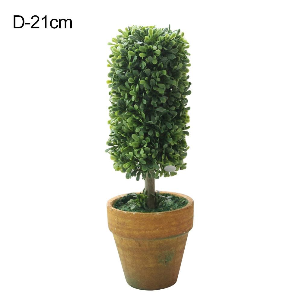 Artificial 1 Pc Heart Star Round Potted Decor  Bonsai  Ornament Home Garden Wedding Party Decor Home Decoration