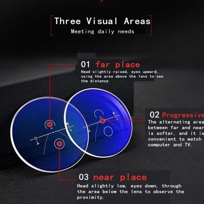 Attractive Metal Frame Sunglasses Style Intelligent Multifocal Progressive Reading Glasses and  Men Women Dual-use Anti-Blue Light Automatic Adjustment Eyewear