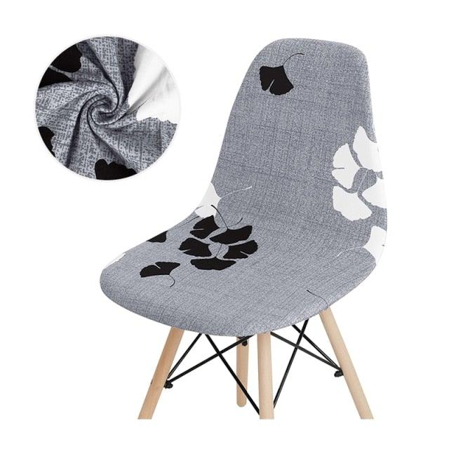 Avangarde Style  Printed Seat Cover For Shell Chair Armless Shell Chair Cover Banquet Home Slipcover Elastic Removable Stretch High Back For Sofa Armchairs