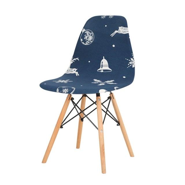 Avangarde Style  Printed Seat Cover For Shell Chair Armless Shell Chair Cover Banquet Home Slipcover Elastic Removable Stretch High Back For Sofa Armchairs