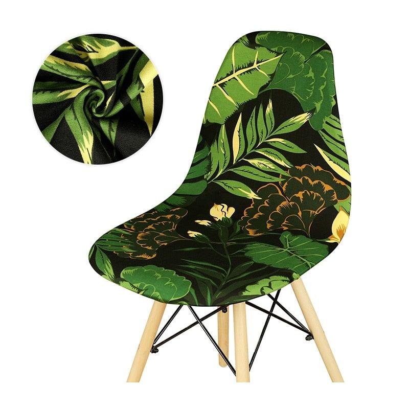 Avangarde Style  Printed Seat Cover For Shell Chair Armless Shell Chair Cover Banquet Home Slipcover Elastic Removable Stretch High Back For Sofa Armchairs