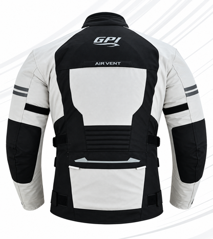 Men’s All-Season 7 Pockets Waterproof High Premium Quality Motorcycle Jacket – Beach/Black