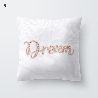 Beautiful Gold Print Pillow Cover Home Cotton Modern Decorative Pillowcase Gold Cushion Cases Decorative Cushions For Sofa Seat Covers Pillow Case