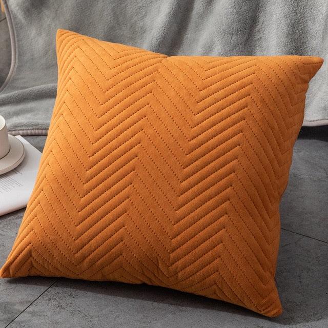 Beautiful Quilted Pillowcase Throw Pillow Covers Home Decor Velvet Square Throw Pillow Covers Decoration Pillow Cushion Sofa Living Room Simple Decorative Cushion Cover 45x45CM