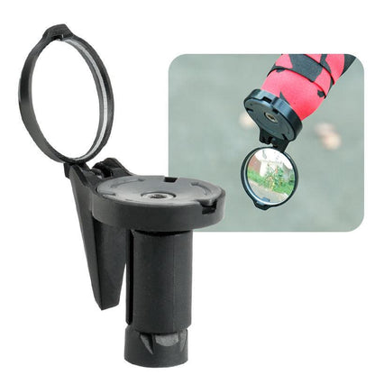 Bicycle Drop Bar Rear View Convex Mirror Handlebar Universal Left Right Mount Acrylic Convex Back Sight Reflector Fashionable Design Bar End Folding Minimalist Mirror Foldable Convex Rear View Safe And Stylish Bike Riding