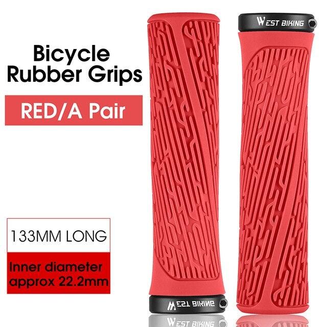 Bicycle Handlebar Grips Cycling Bicycle Accessories Non-Slip Bicycle Handlebar Grips Bike Handle Ergonomic Shockproof Bicycle Handle Grip With Adjustable Aluminum Lock For Mountain Bike