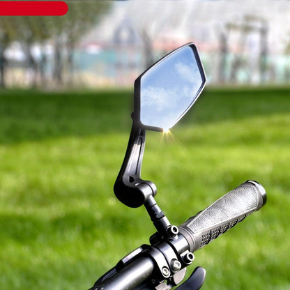 Bicycle Handlebar Rear View Mirror Bike Cycling Wide Range Back Sight Reflector Bicycle Rear View Mirror Adjustable Rotatable Bicycle Rear View Glass Mirror Wide Angle Acrylic Convex Safety Mirror For Mountain