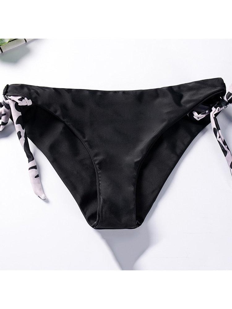 Bikini Sets Solid Color Swimsuit  Mid-Waist  Gather Cup Bikinis Women Swimwear Female Bathing Suits Beach wear  Two Piece Swimsuits Triangle Bikini swimsuits for Women