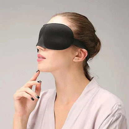Black 3D Sleep Natural Sleeping Mask Eye Adjustable Strap Eye Mask Cover Portable Travel Blindfold Comfortable Mask For Sleeping